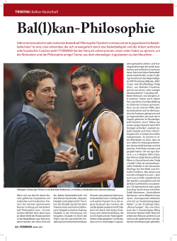 Artikel über den Balkan-Basketball