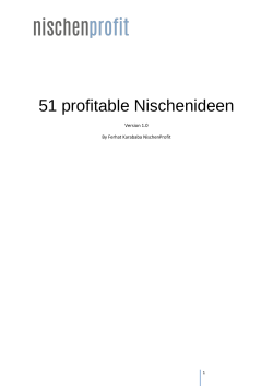 51 profitable Nischenideen