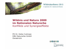 Wildnis und Natura 2000 im Nationalen Naturerbe Konflikte und