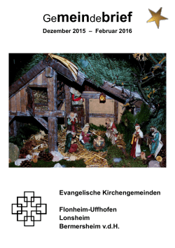 Gemeindebrief - Evangelische Kirchengemeinden Flonheim