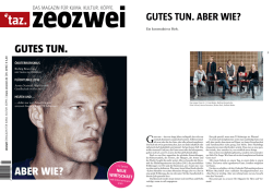 Gutes tun. ABeR WIe?