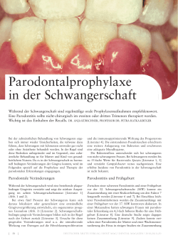 Parodontalprophylaxe in der Schwangerschaft