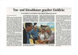 Ton- und Kiesabbauer gewährt Einblicke