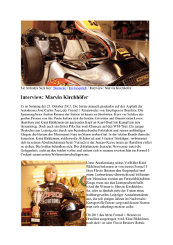 Interview: Marvin Kirchh&ouml;fer