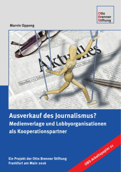Ausverkauf des Journalismus? – Medienverlage und