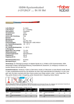 ISDN-Systemkabel J-2Y(St)Y St III Bd