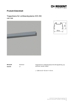 Produkt-Datenblatt Tragschiene für Lichtbandsysteme ICE