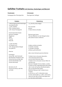 Gefüllter Truthahn (mit Gemüse, Zwetschgen und