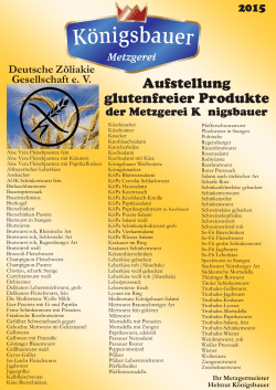 Glutenfreie Produkte - Metzgerei Königsbauer