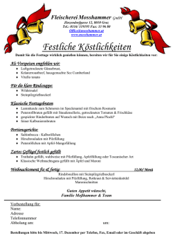 Festliche K&ouml;stlichkeiten