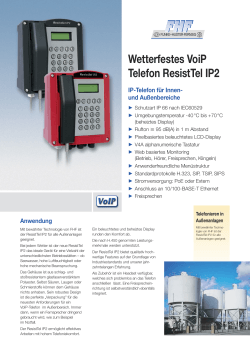 Wetterfestes VoiP Telefon ResistTel IP2