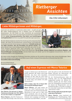 Rietberger Ansichten - CDU Stadtverband Rietberg