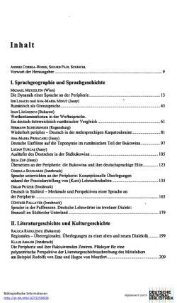 Inhaltsverzeichnis