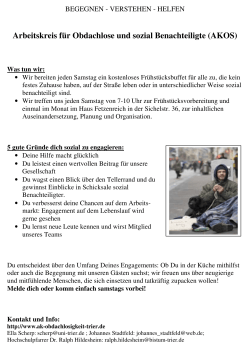 PDF, 29kb - Arbeitskreis für Obdachlose und sozial Benachteiligte