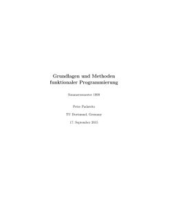 Grundlagen und Methoden funktionaler Programmierung