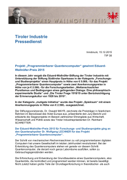 Tiroler Industrie Pressedienst - Eduard-Wallnöfer