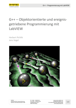 G++ &ndash; Objektorientierte und ereignisgetriebene Programmierung mit