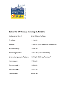 Zeitplan für MF Oberburg