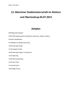 Zeitplan