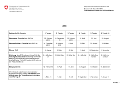 Zeitplan für SL-Gesuche - Bundesamt für Gesundheit