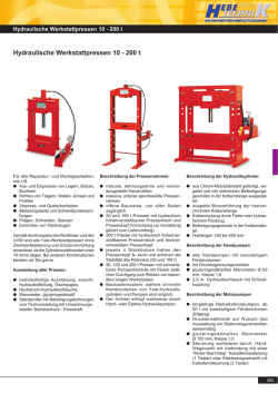 Hydraulische Werkstattpressen 10