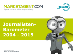Journalisten- Barometer 2004 - 2015