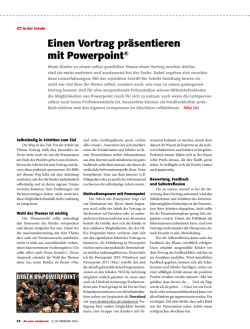 Einen Vortrag pr&auml;sentieren mit Powerpoint