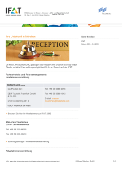 Ihre Unterkunft in M&uuml;nchen