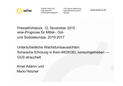 wiiw-Prognose für Mittel-, Ost- und Südosteuropa, 2015
