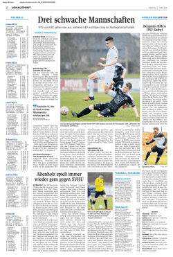 Drei schwache Mannschaften - TSV Nordschwansen