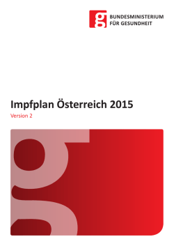 Impfplan Österreich 2015