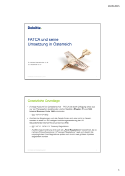 FATCA und seine Umsetzung in Österreich