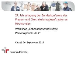 Lebensphasenbewusste Personalpolitik 50+