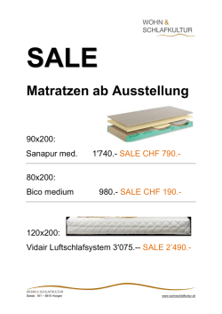 Matratzen - Wohn & Schlafkultur