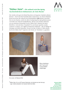 Hocker-Faltbett St&auml;fer Stein &ndash; PDF Beschreibung