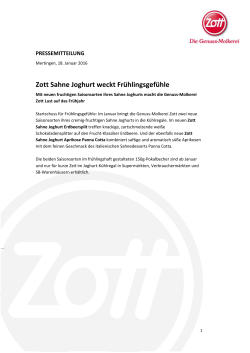 2016.01.18_Pressemitteilung_Zott Sahne Joghurt Frühjahrssorten