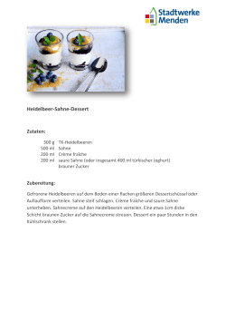 Heidelbeer-Sahne-Dessert