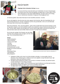 Eingelegte Sahne Auberginen