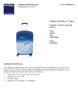 Lufthansa Kofferüberzug