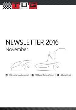 newsletter 2016 - TU Graz Racing Team
