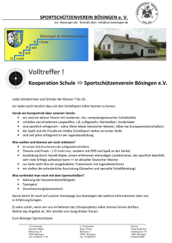 Volltreffer SSV und Schule - Sportschützenverein Bösingen e.V.