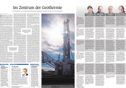 Im Zentrum der Geothermie