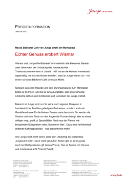 Echter Genuss erobert Wismar