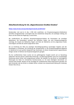 Ablaufbeschreibung f&uuml;r die &bdquo;Abgeschlossenen EinsMan
