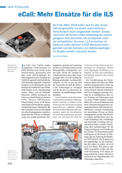 eCall: Mehr Eins&auml;tze f&uuml;r die ILS