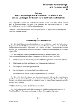 Feuerwehr Aufwendungs - der Stadt Marktredwitz