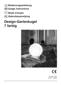 Design-Gartenkugel 7 farbig