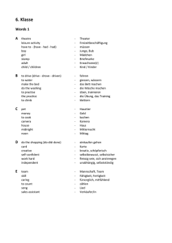 Englisch-Vokabeln 6. Klasse - bei der Privatschule A bis Z