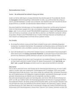 die umfassende Recruitment-L&ouml;sung von fecher hunter von fecher
