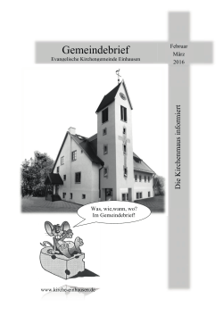 März - Evangelische Kirchengemeinde Einhausen
